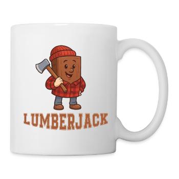 Lumberjack Cartoon Illustration - Tasse - Weiß - Rechts