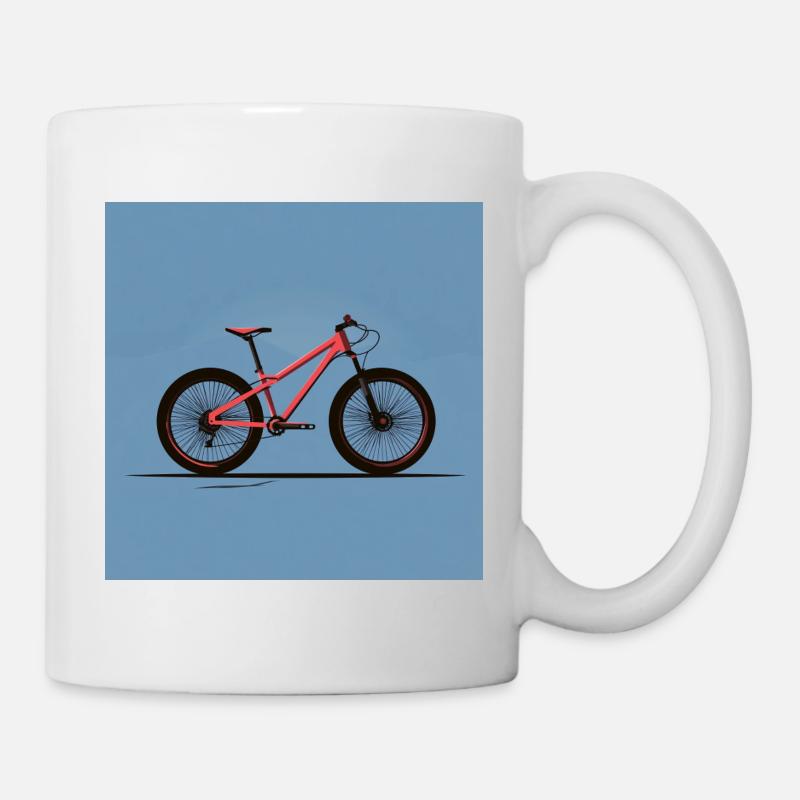 VTT élégant – design minimal - Mug blanc - blanc
