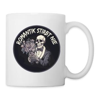 Liebe bis in den Tod – Gothic Skull Design - Tasse - Weiß - Rechts