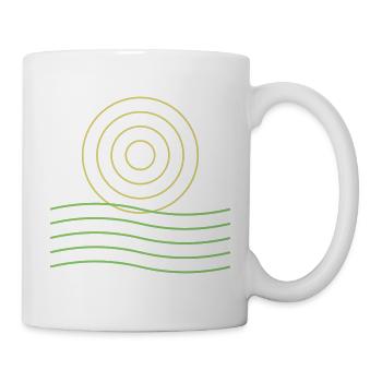 Abstraktes Sonnensymbol und Linien - Tasse - Weiß - Rechts