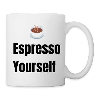 ☕ Coffee Lover T-Shirt – Lustige morgendliche Kaffeetasse - Tasse - Weiß - Rechts