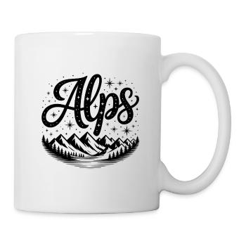 Alpen - Souvenir Design - Tasse - Weiß - Rechts