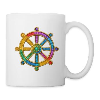Volant coloré Dharma Rad_ Bouddhisme - Mug blanc - blanc - Droite