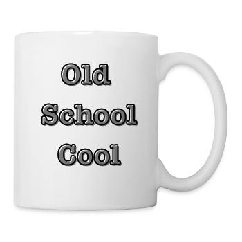 Vintage-Typografie-Design "Old School Cool" - Tasse - Weiß - Rechts