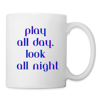 Vibrant Neon Text Quote Design - Mug - white - Right