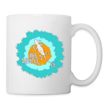 Baleares Gecko Illustration - Tasse - Weiß - Rechts