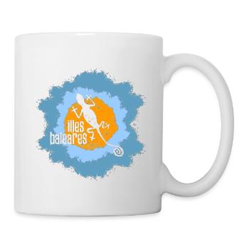 Lizard mit Inselmotiv und Textdesign - Tasse - Weiß - Rechts