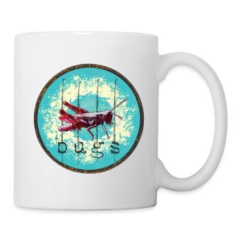 Illustration d’herbes de la jungle et de grillons - Mug blanc - blanc - Droite