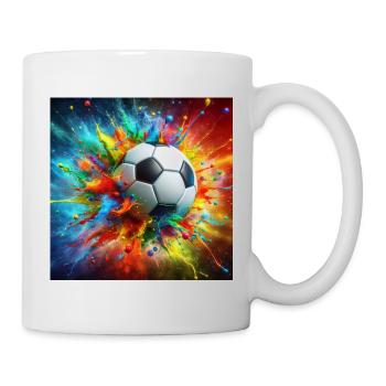Soccer Art Splash Vibrant Design - Mug blanc - blanc - Droite