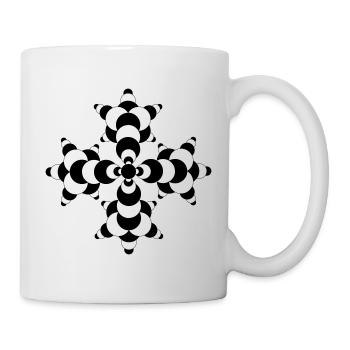 Fraktales Molekül Kornkreis - Tasse - Weiß - Rechts