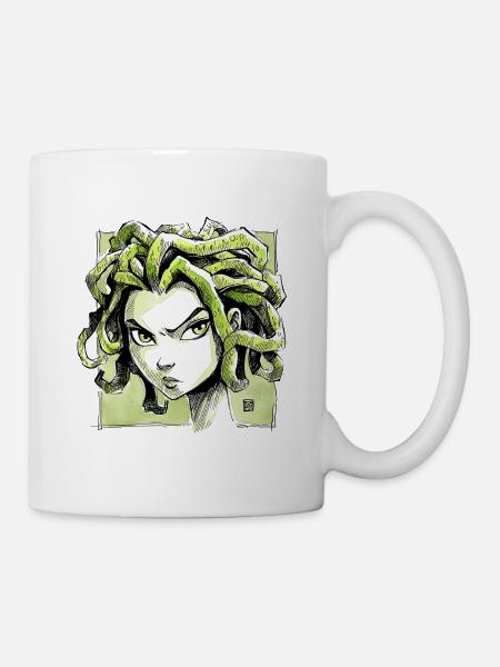Medusa Sketch - Tasse - Weiß