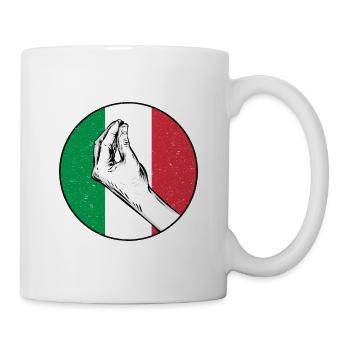 Italienische Handgeste Italien Italiener Retro - Tasse - Weiß - Rechts