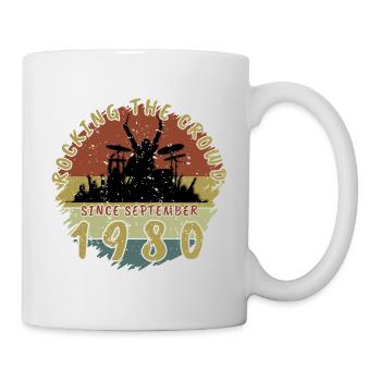45e anniversaire, une véritable explosion de joie DRM 09/1980 - Mug blanc - blanc - Droite