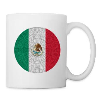 Mexikanische Flagge im Tramp-Stil - Tasse - Weiß - Rechts