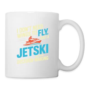 Jetski Rider Funny Decision Making Quote  - Mug - white - Right