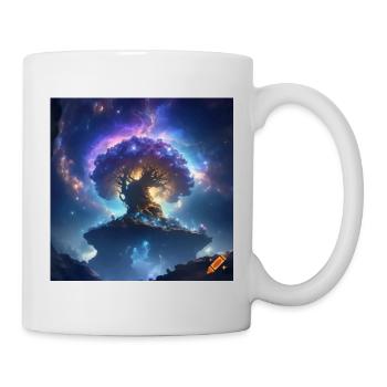 Surreal Luminous Cosmic Tree - Mug - white - Right