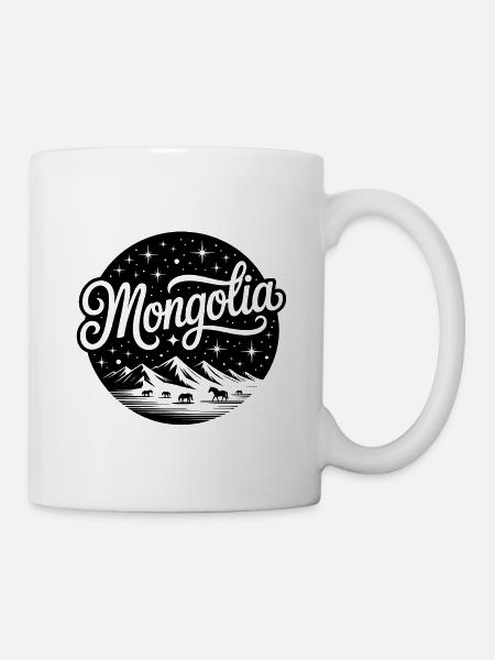 Mongolei - Souvenir-Design - Tasse - Weiß