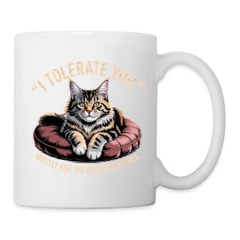 Kopf Kratzer Katze - Tasse - Weiß - Rechts