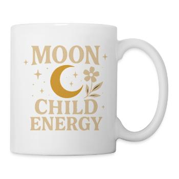 Mond und Blumenkind Energiedesign - Tasse - Weiß - Rechts