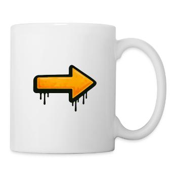 Graffiti Style Pfeil Illustration - Tasse - Weiß - Rechts
