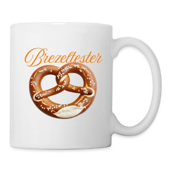 Traditioneller Brezenknoten mit Salzdekor - Tasse - Weiß - Rechts