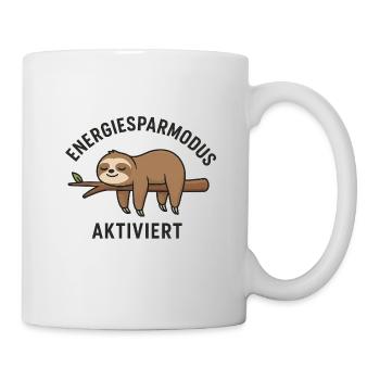 Energiesparschlaffer Faultier Design - Tasse - Weiß - Rechts