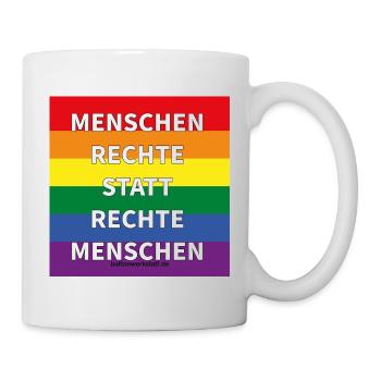 Human rights instead of right-wing people - Mug - white - Right