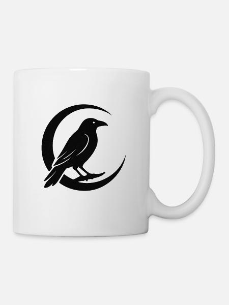 Corbeau de lune - Mug blanc - blanc