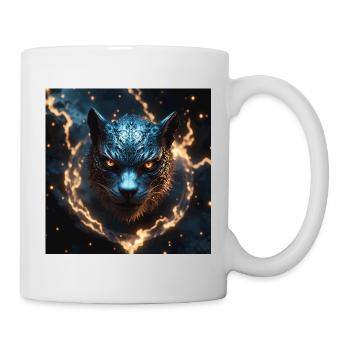 Tigre mystique en énergie électrique - Mug blanc - blanc - Droite
