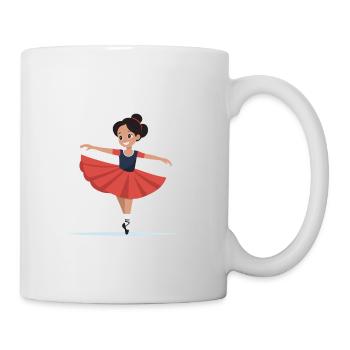 Dancer in colorful and elegant tutu - Mug - white - Right