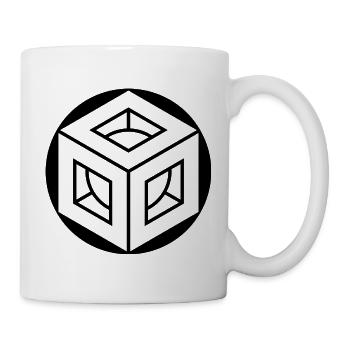 Metatrons Würfel-Kornkreis-Design - Tasse - Weiß - Rechts