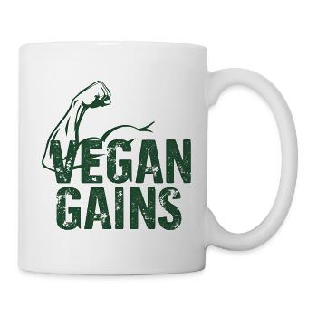 Vegan gagne en Vegan Fitness Bodybuilding - Mug blanc - blanc - Droite