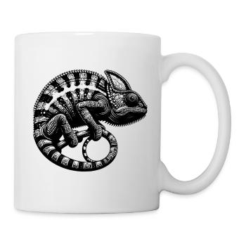 Jungle Reptile Chamäleon Tattoo - Tasse - Weiß - Rechts