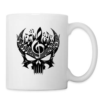 Wenn Musik bis aufs Knochenmark brennt Skull Song - Tasse - Weiß - Rechts