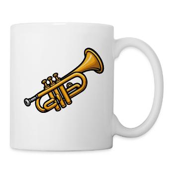Musikliebhaber Trompete Design - Tasse - Weiß - Rechts