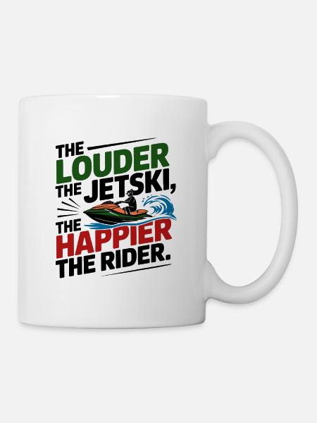 Lustiges lautes Jetski-Glück - Tasse - Weiß
