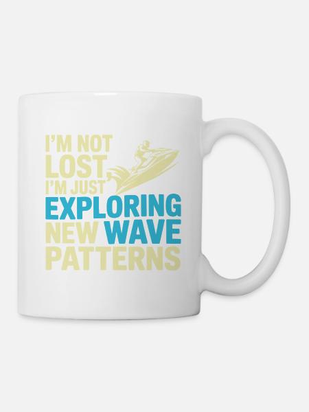 Jetski-Fahrer-Abenteuer-Ozean-Humor - Tasse - Weiß