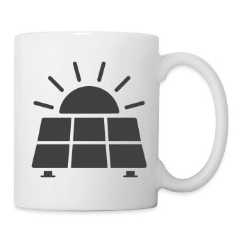 Solar Panel Energy Line Icon - Mug - white - Right