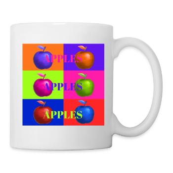 Pop Art Apple Collage Design - Mug - white - Right