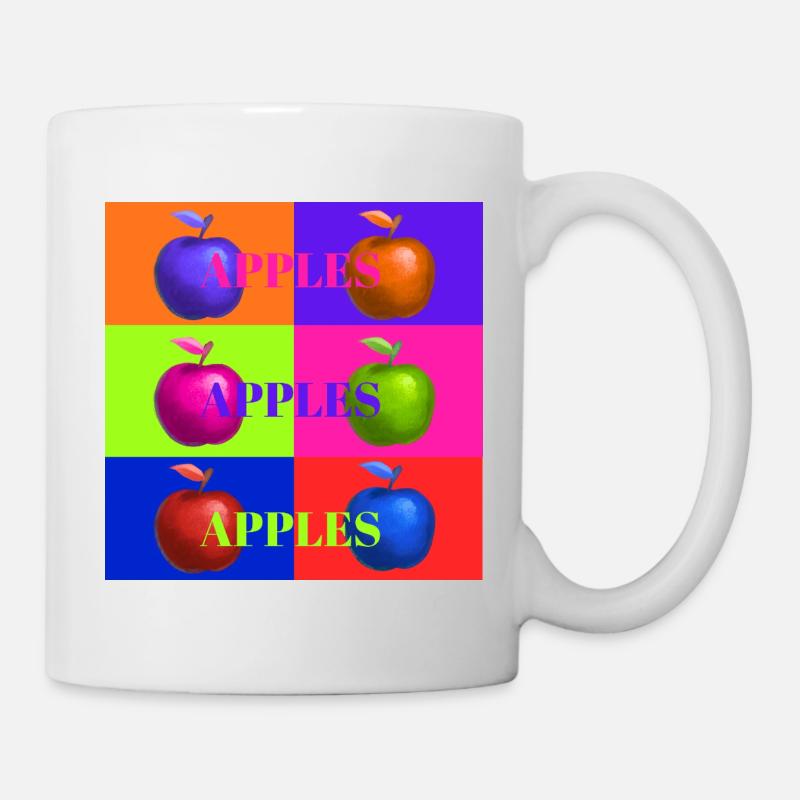 Pop Art Apple Collage Design - Mug - white