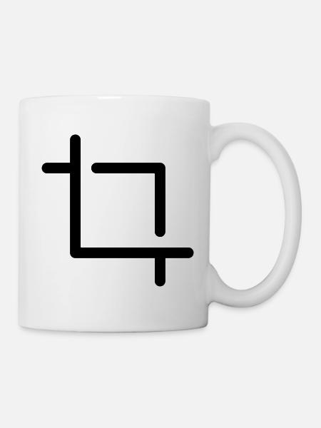 zuschneiden Icon - Tasse - Weiß
