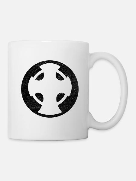 Novgorod cross black circle illustration - Mug - white