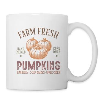 Rustic pumpkin with harvest motif - Mug - white - Right