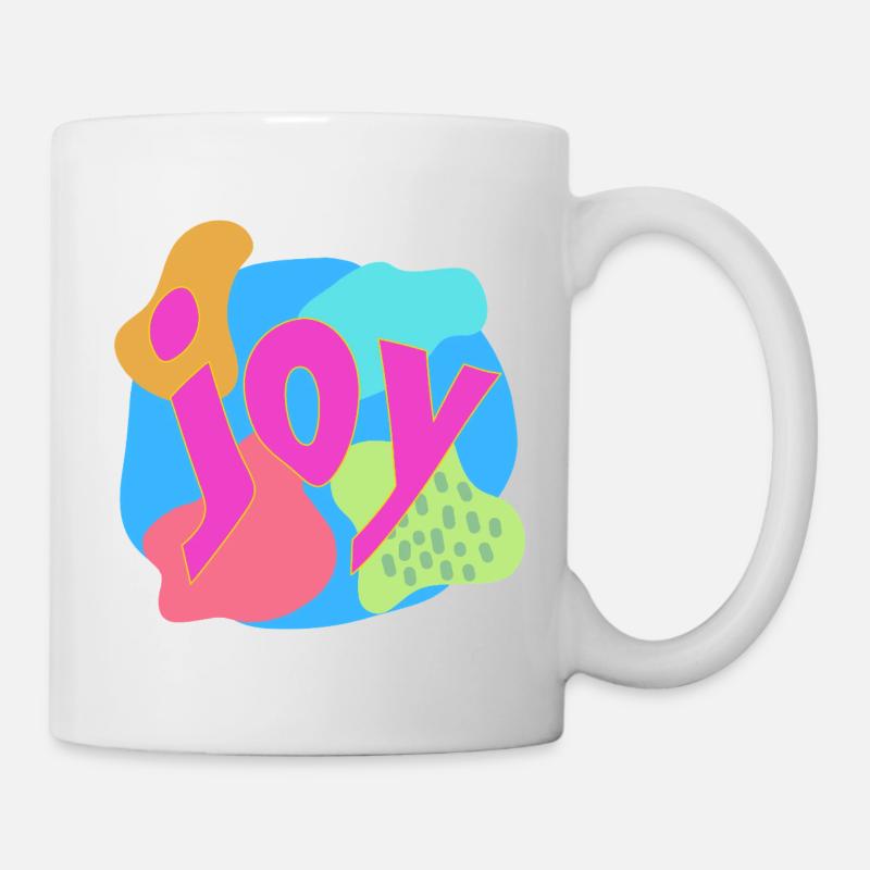 Expression vibrante de la joie dans le style pop art - Mug blanc - blanc