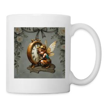 Horloge magique avec fée mécanique - Mug blanc - blanc - Droite