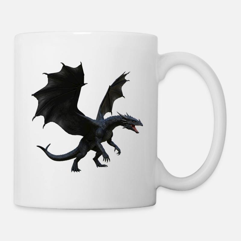 Drachenflug Fantasy Design - Tasse - Weiß