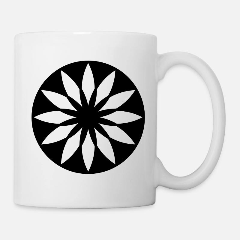 Stellar Bloom – Crop Circle Mandala - Mug - white