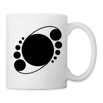 Orbit Ringe – Kosmisches Kornkreis-Design - Tasse - Weiß - Rechts