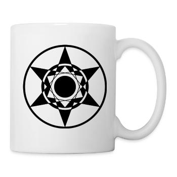 Heptagramm Stern Kornkreis Design - Tasse - Weiß - Rechts