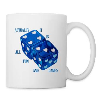 Heart Dice Game - C’est tout le plaisir et les jeux - Mug blanc - blanc - Droite